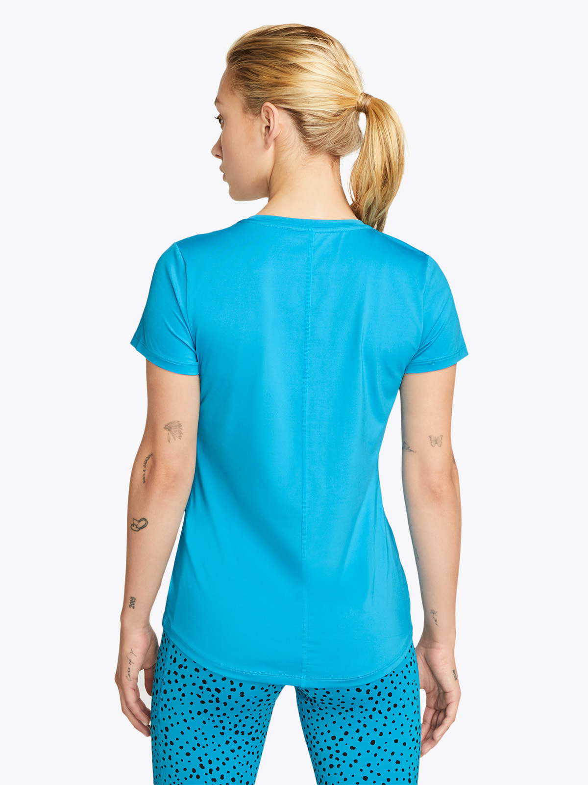 Nike One Short Sleeve Slim Top Laser Blue/White