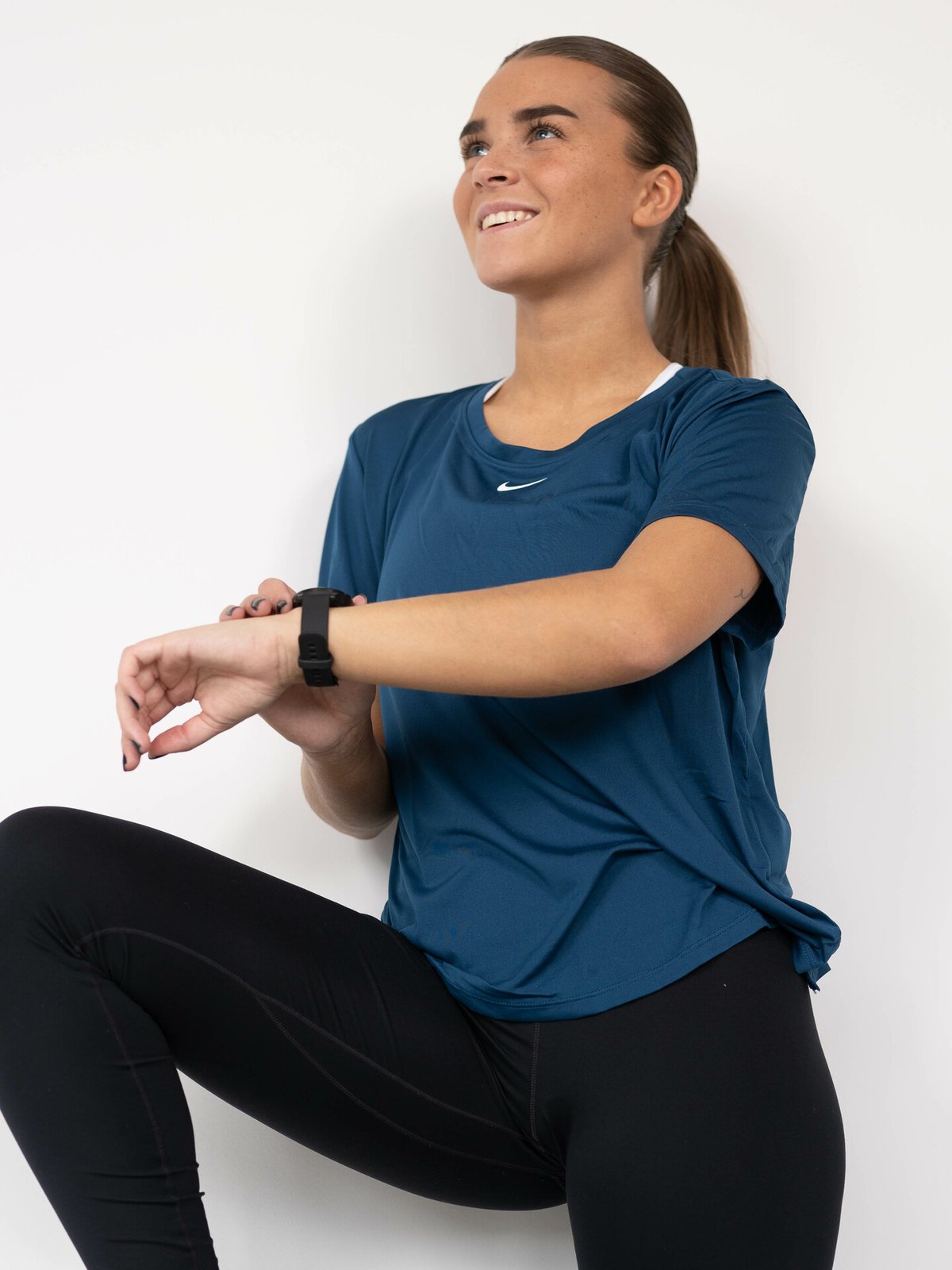 Nike One Short Sleeve Standard Top Valerian Blue/White