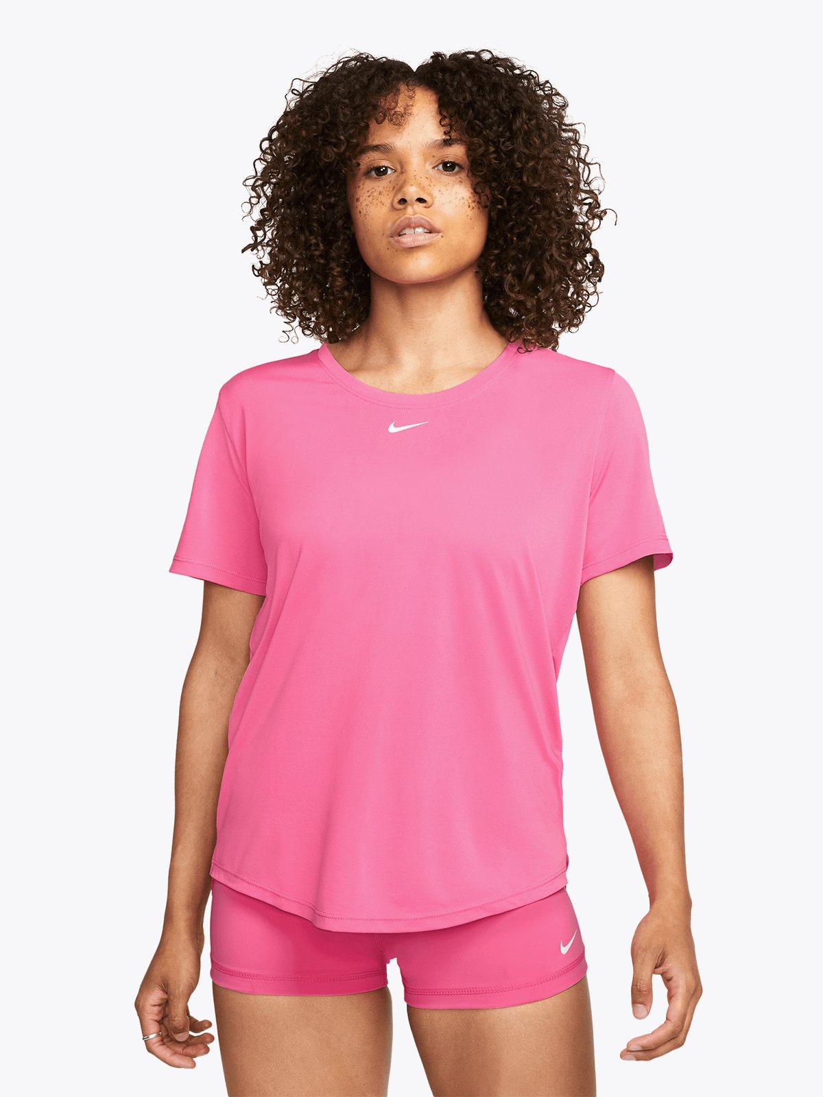 Nike One Short Sleeve Standard Top Pinksicle/White