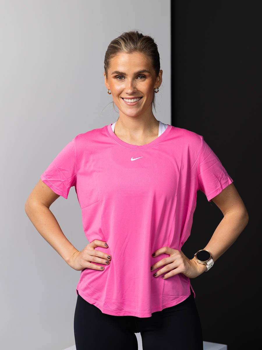 Nike One Short Sleeve Standard Top Pinksicle/White