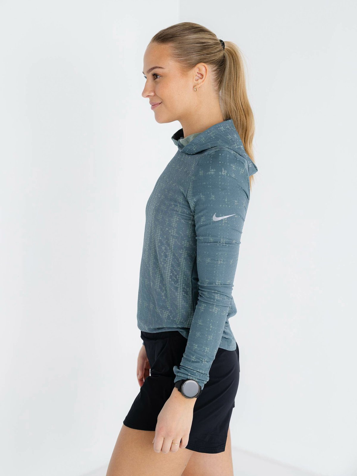 Nike Warm Running Hoodie Long Sleeve Jade Smoke/Hasta/Reflective Sivler