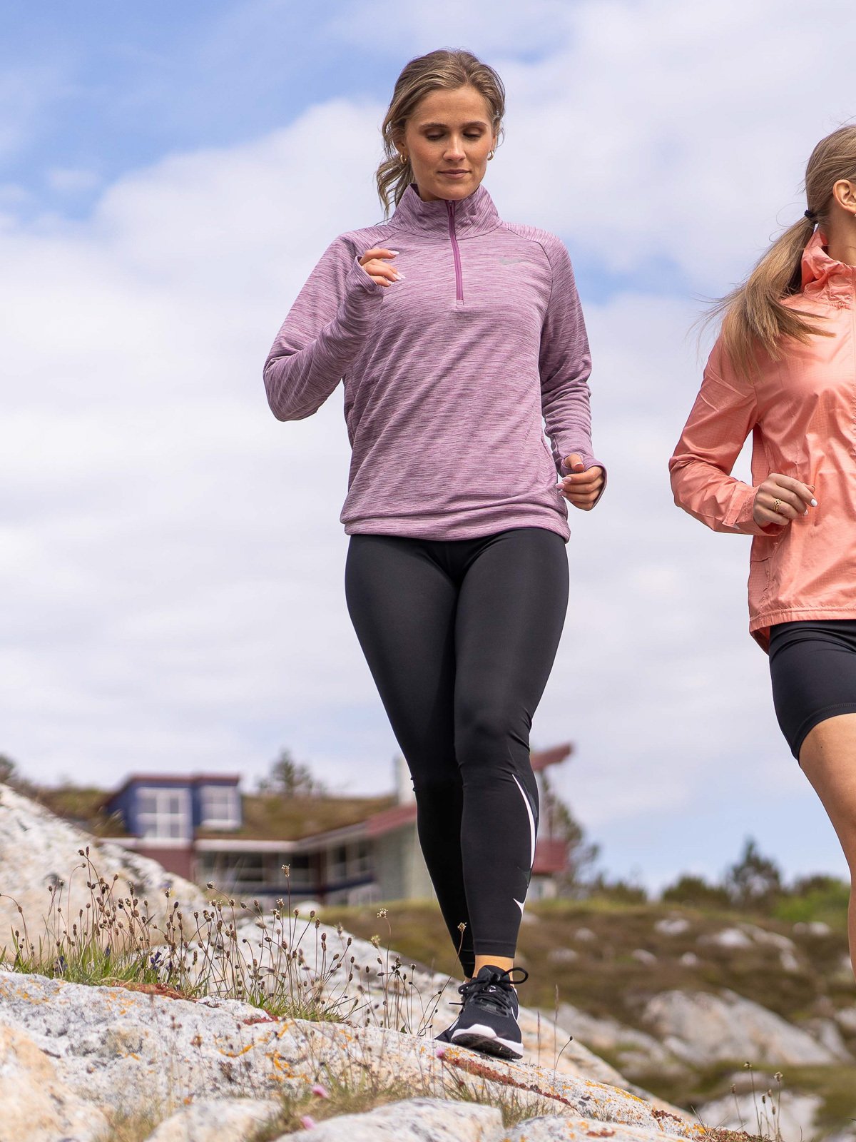 Nike Swoosh Run 7/8 Tight Black / White