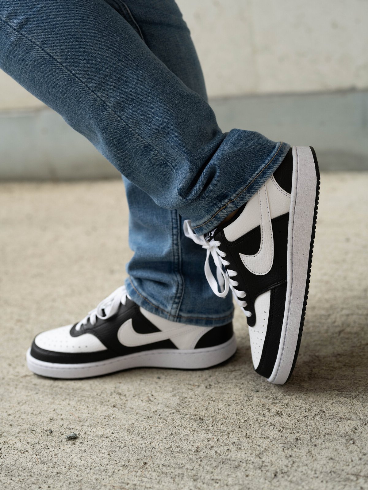 Nike Court Vision Low Next Nature Svart/Hvit
