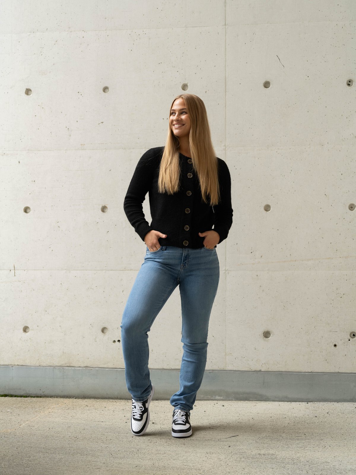 Nike Court Vision Low Next Nature Svart/Hvit