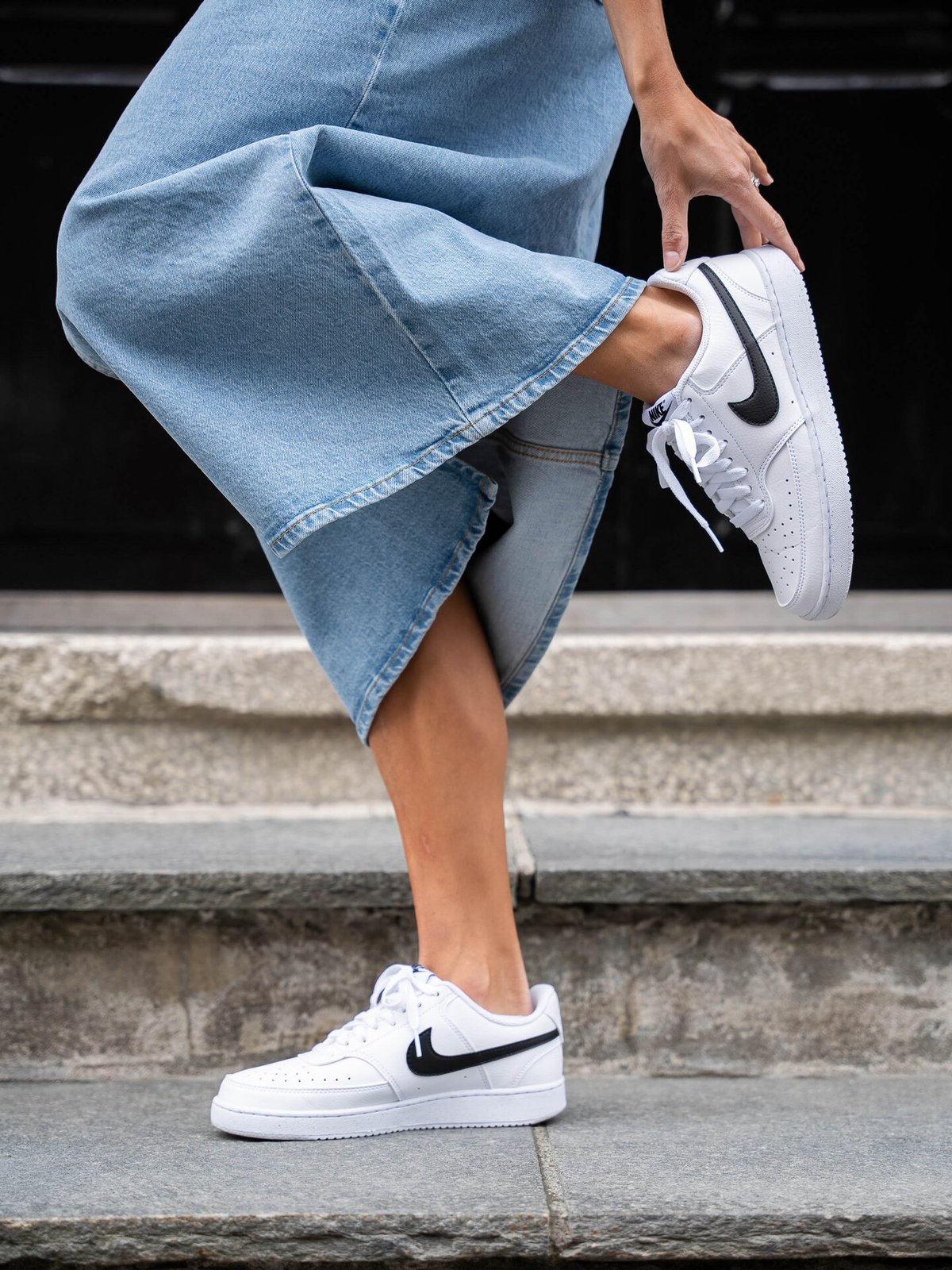 Nike Court Vision Low Next Nature Hvit/Hvit/Svart