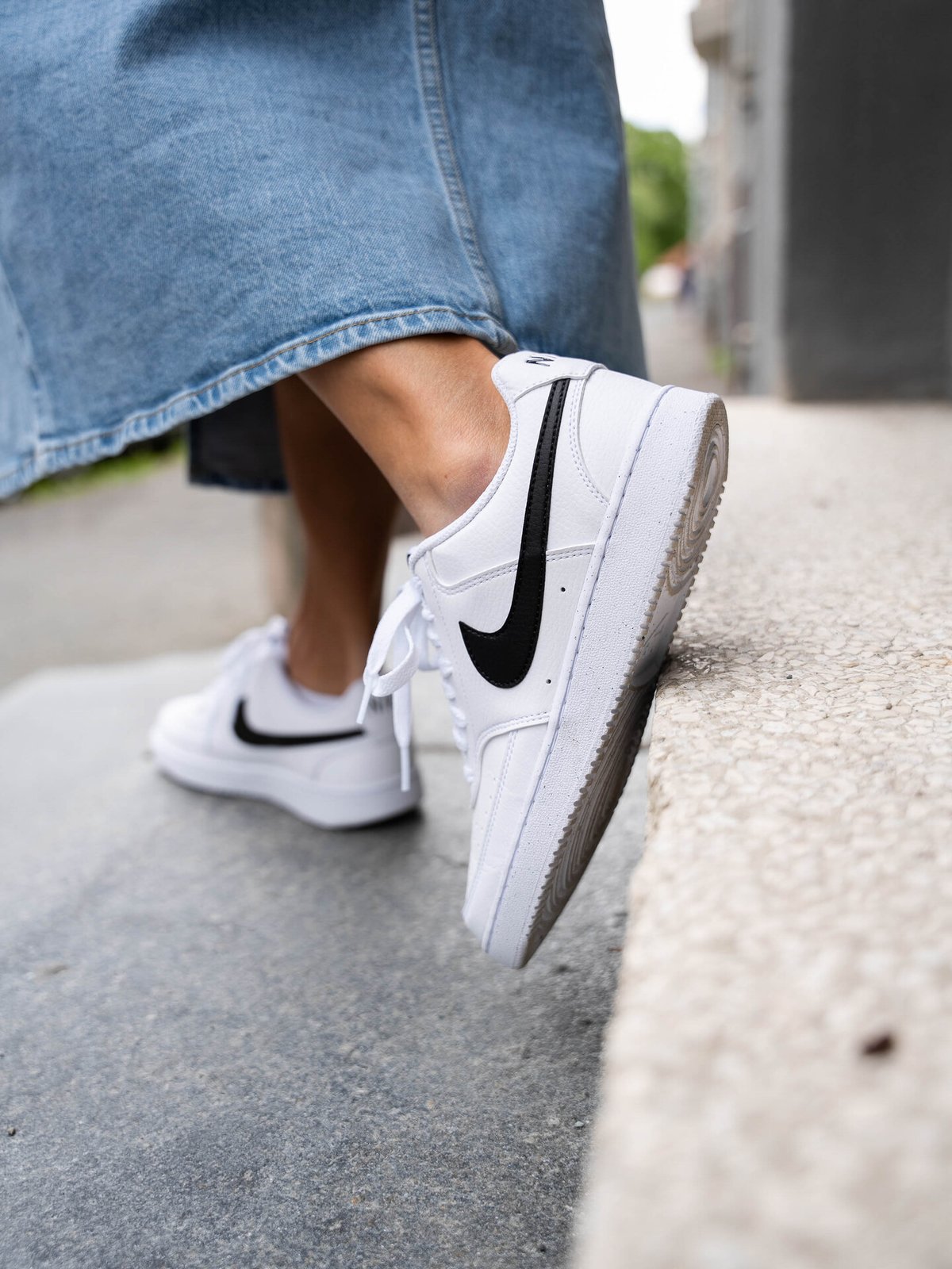 Nike Court Vision Low Next Nature Hvit/Hvit/Svart
