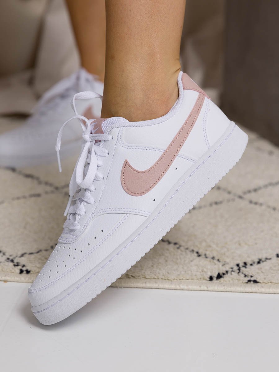 Nike Court Vision Low Next Nature Hvit/Pink Oxford