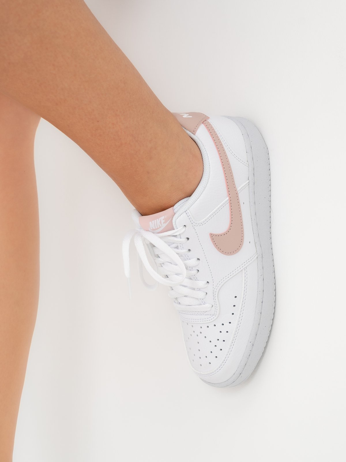 Nike Court Vision Low Next Nature Hvit/Pink Oxford