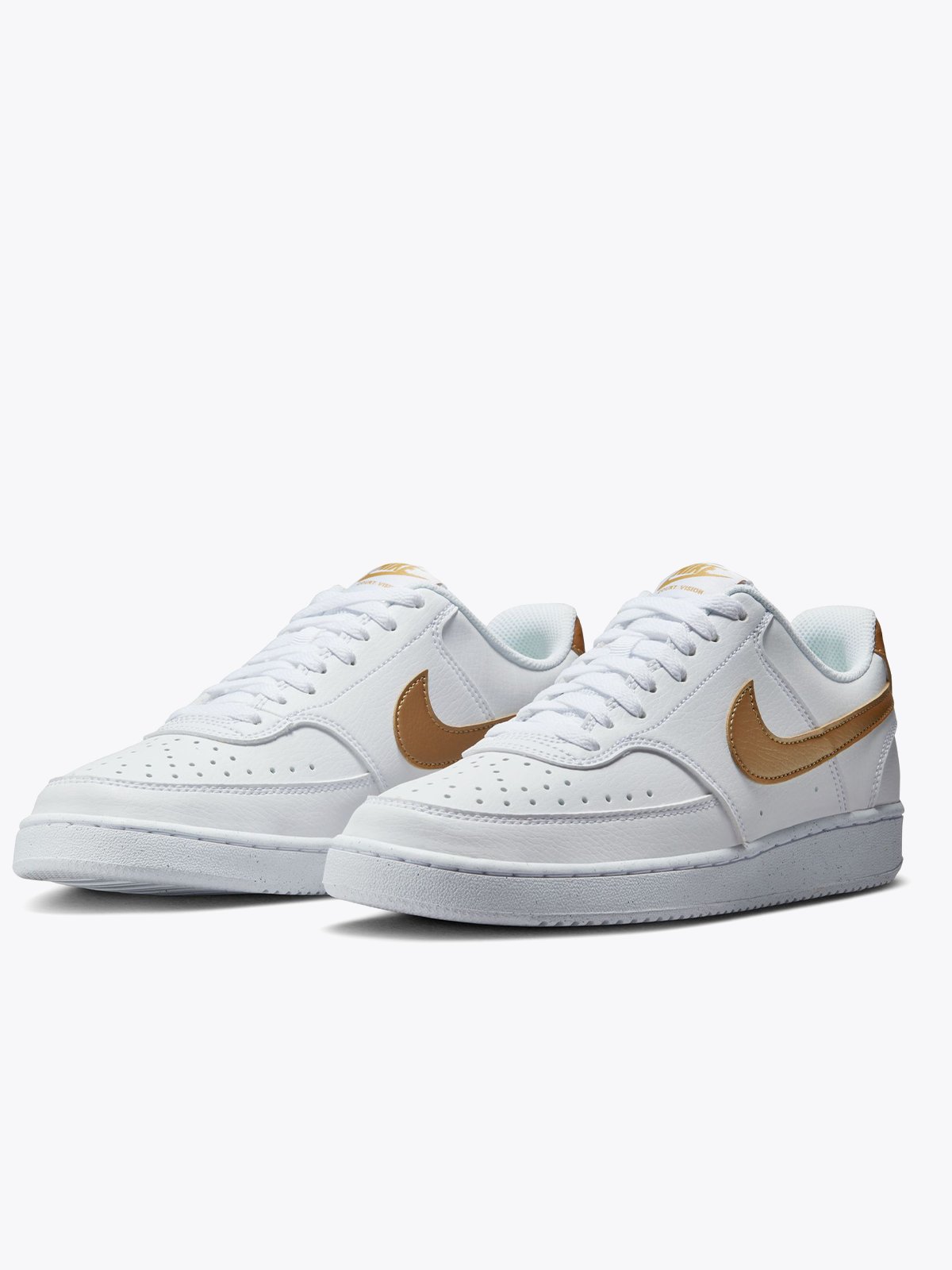 Nike Court Vision Low Next Nature White / Metallic gold