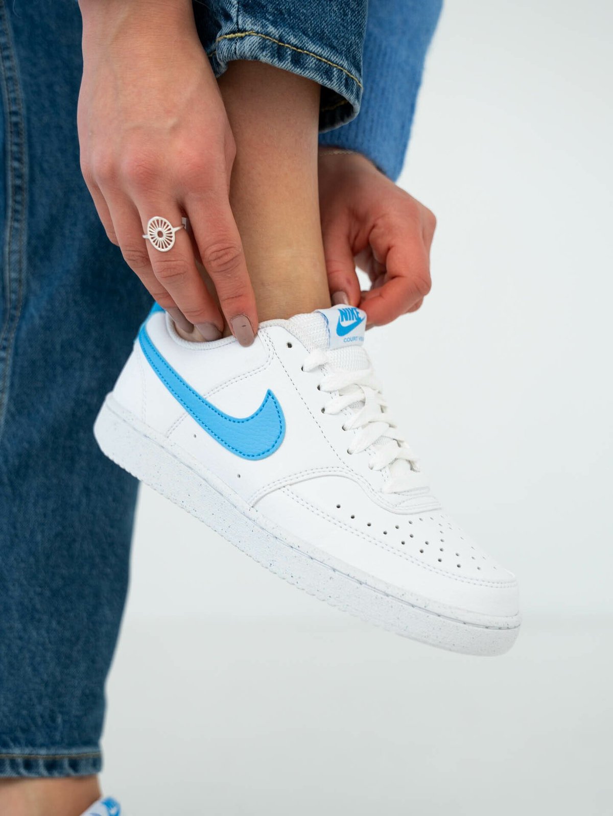 Nike Court Vision Low Next Nature White University Blue