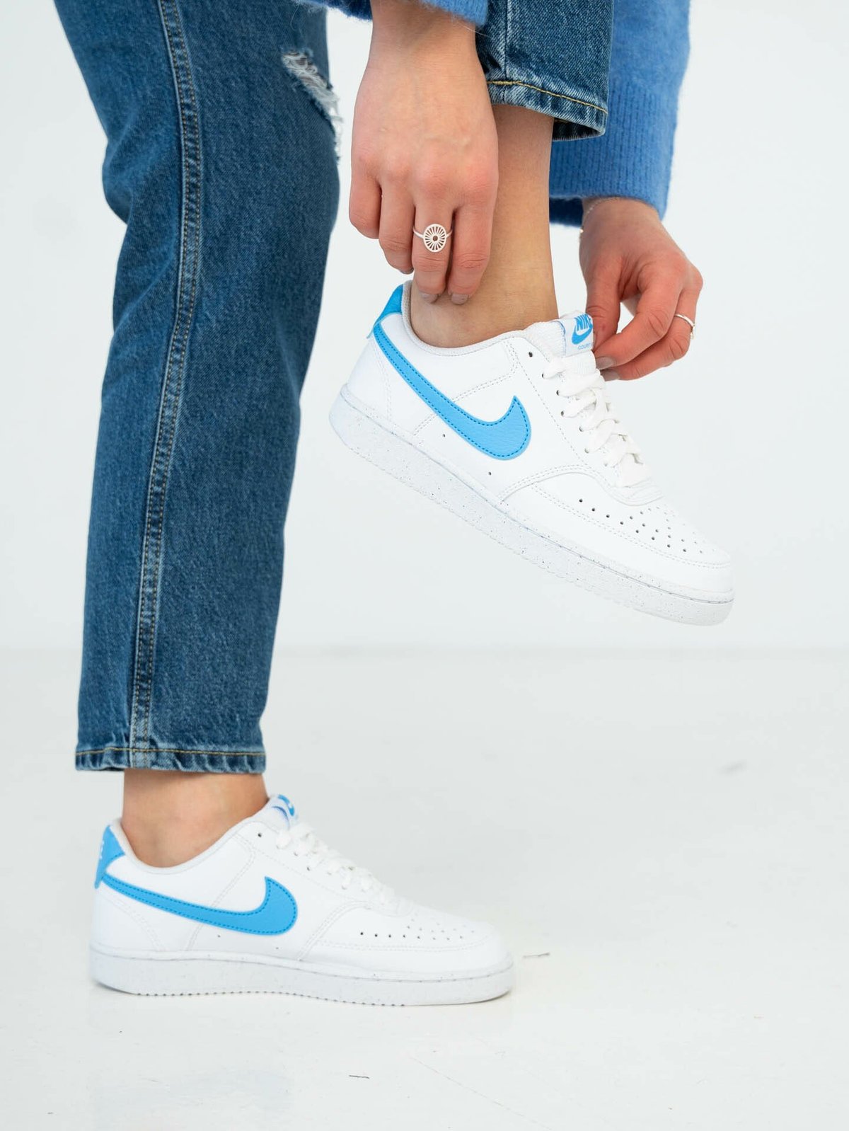 Nike Court Vision Low Next Nature White University Blue