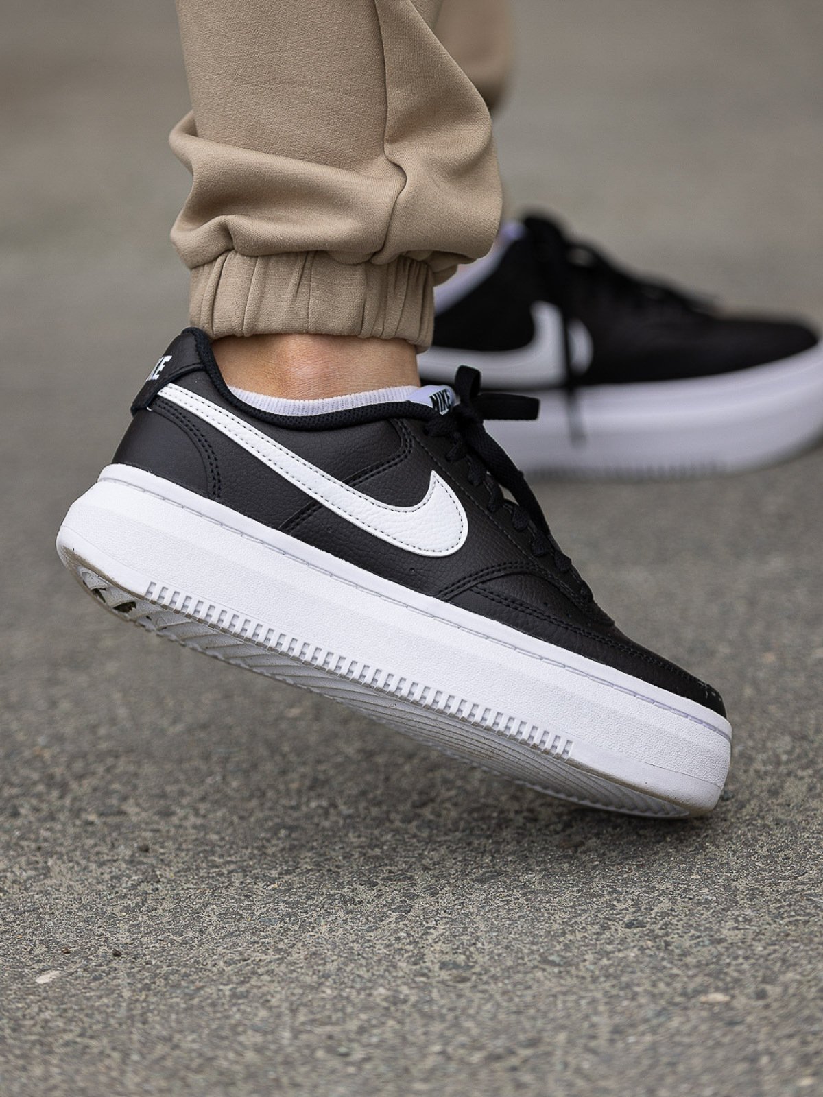 Nike Court Vision Alta Leather Black / White