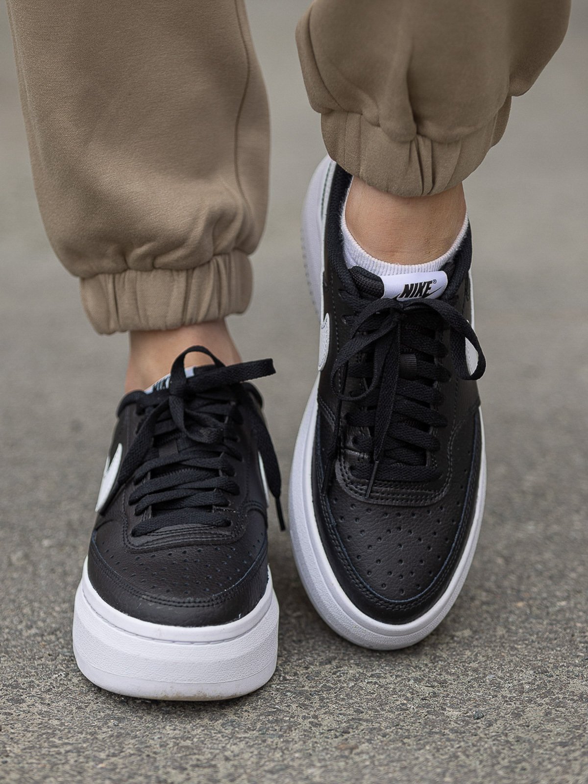 Nike Court Vision Alta Leather Black / White