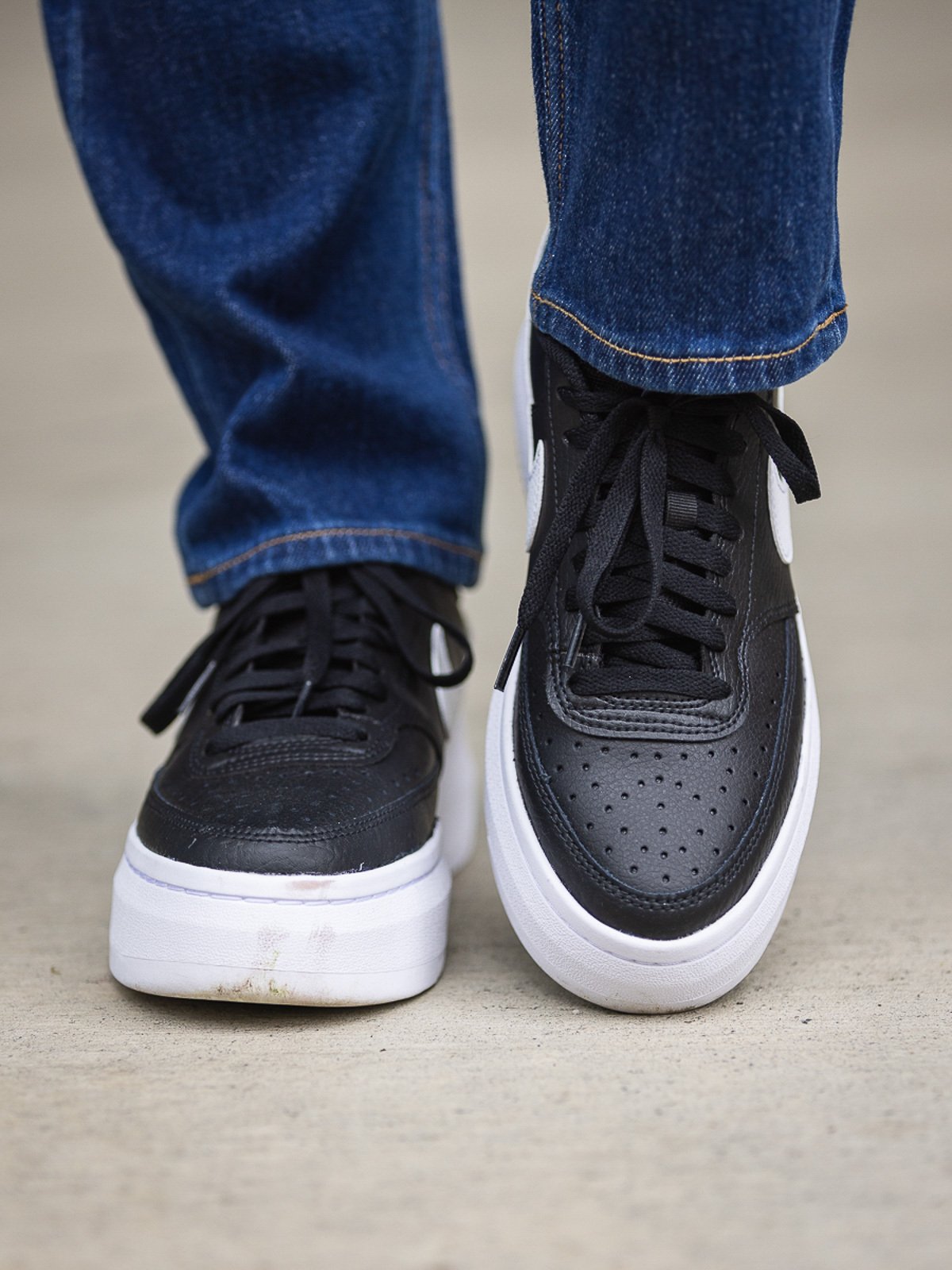 Nike Court Vision Alta Leather Black / White