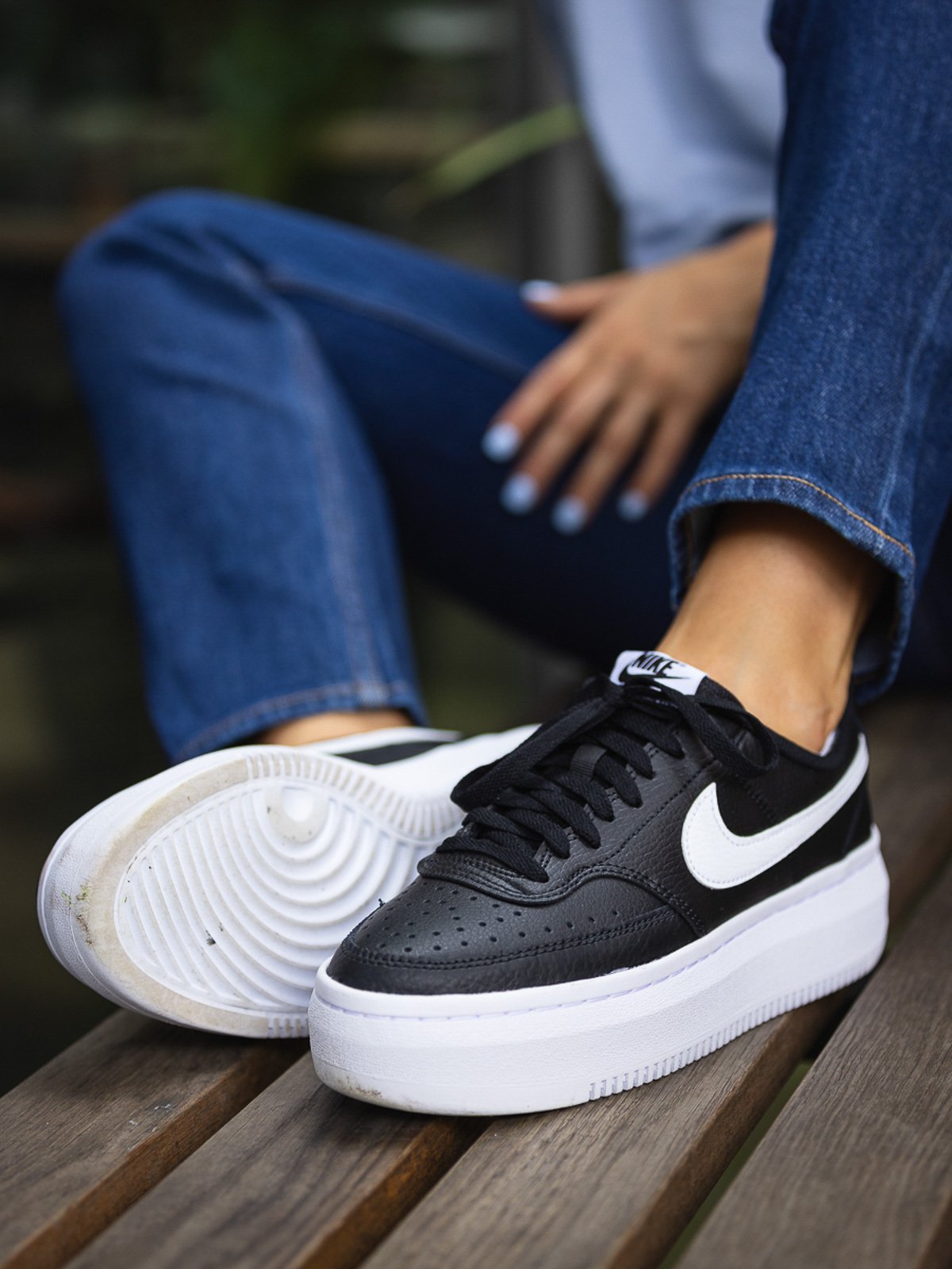Nike Court Vision Alta Leather Black / White
