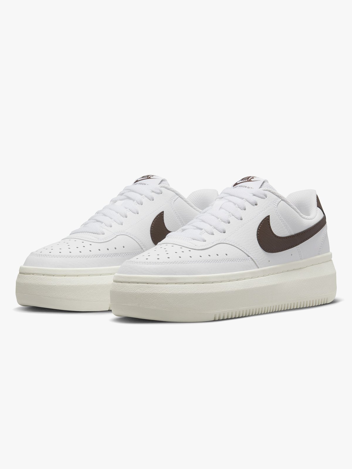 Nike Court Vision Alta Leather White/Barboque brown-snail