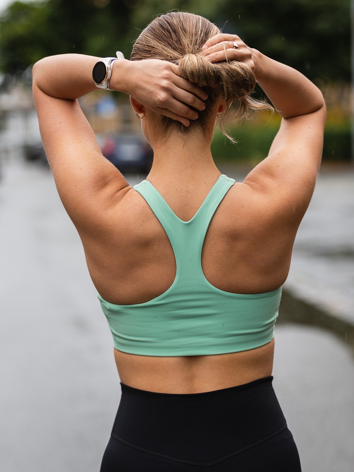 Nike Dri-Fit Alate Curve Bra Oil Green/Iron Grey