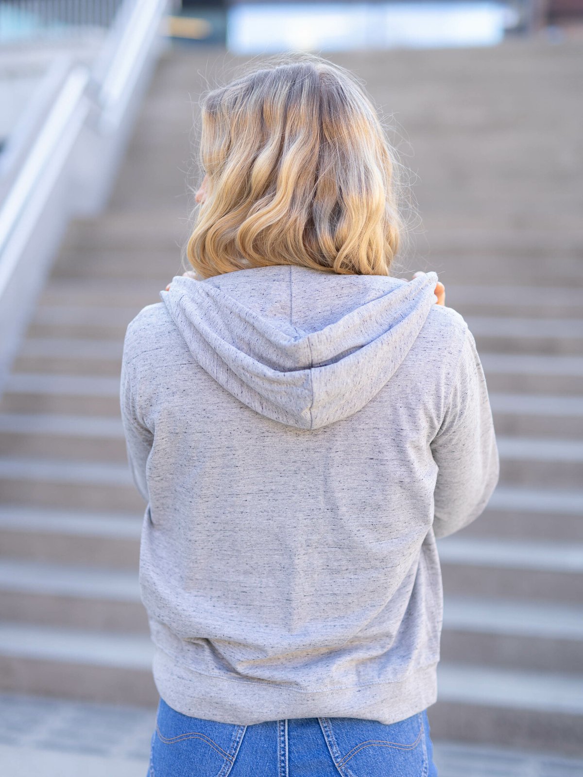 Nike Gym Vintage Full Zip Hoodie Dark Grey Heather/Hvit