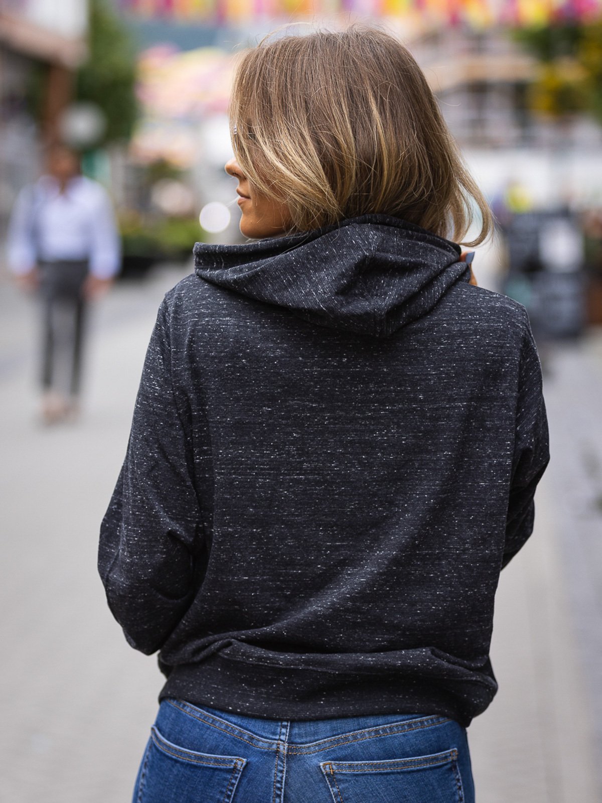 Nike Gym Vintage Po Hoodie Svart/Hvit