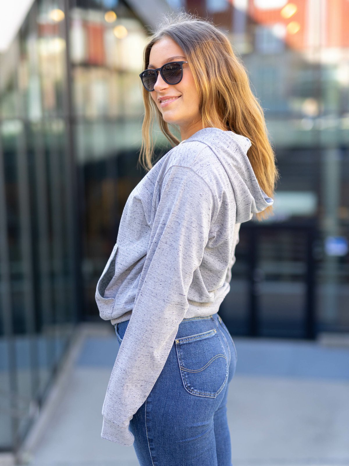 Nike Gym Vintage Po Hoodie Dark Grey Heather/White