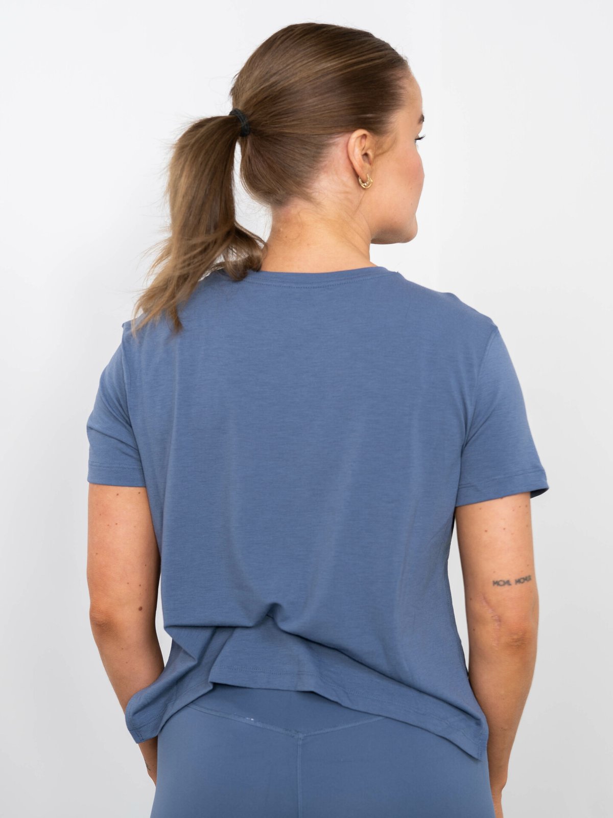 Nike Yoga Dri-Fit Short Sleeve Top Diffused Blue/Particle Grey
