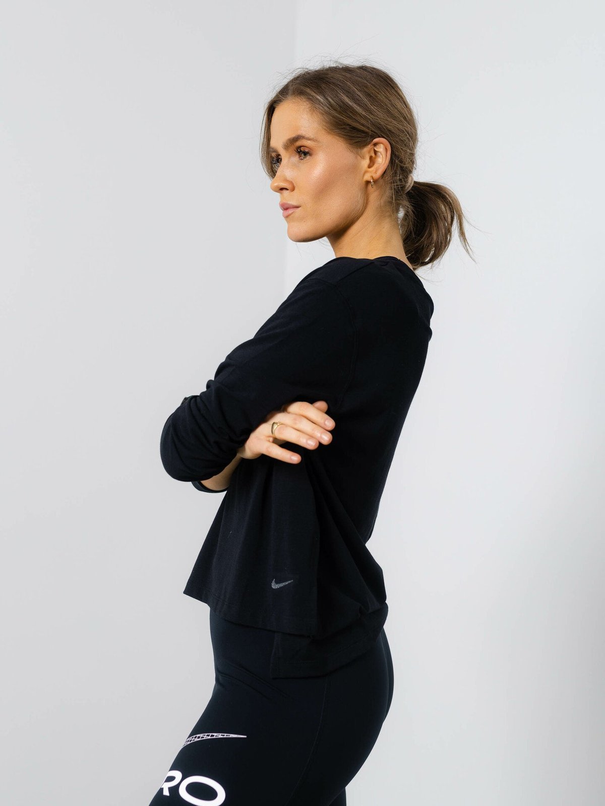 Nike Yoga Dri-Fit Long Sleeve Top Black