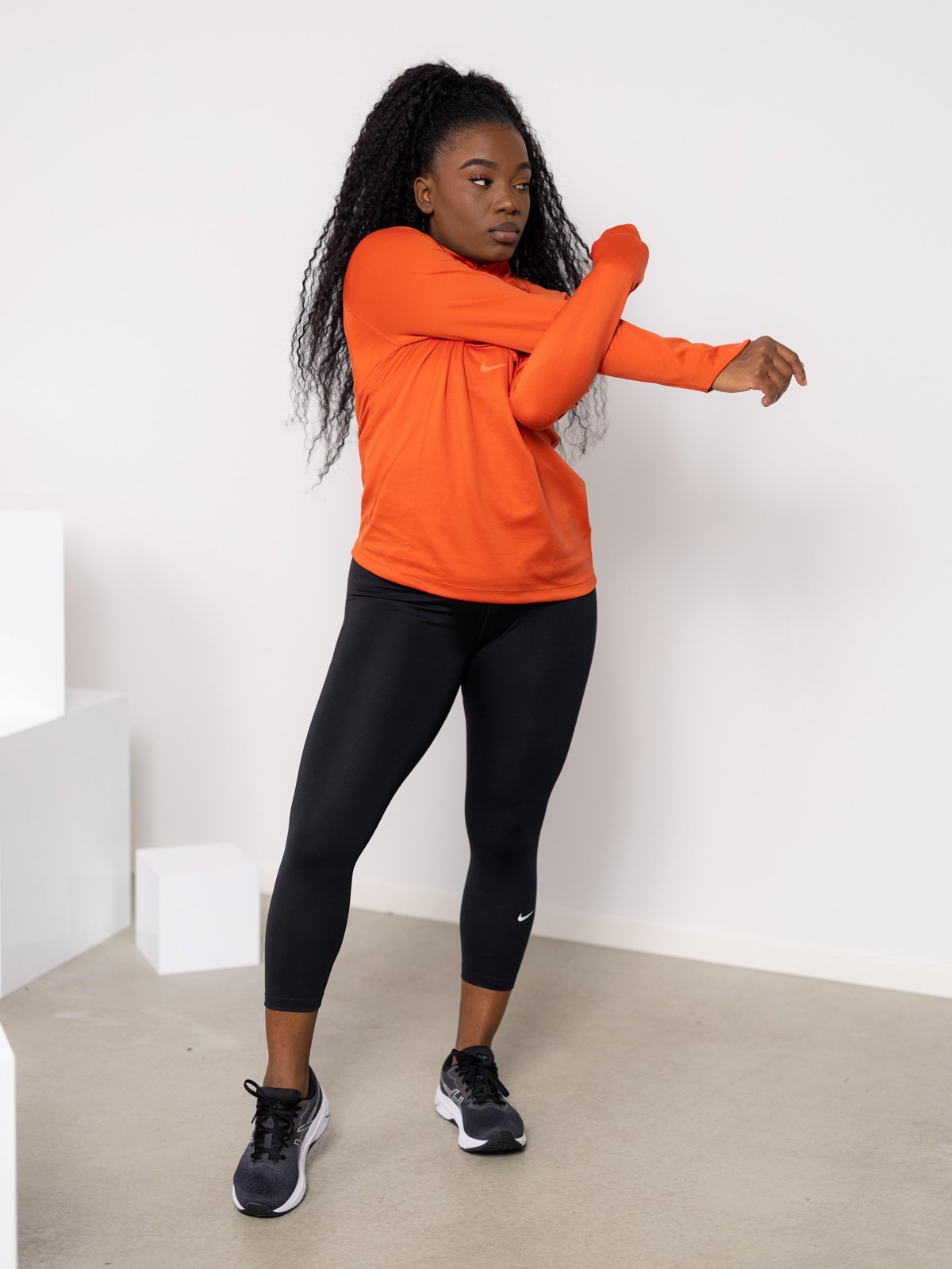 Nike Dri-Fit Element Trail Halfzip Mantra Orange/Bright Crimson/Bright Crimson