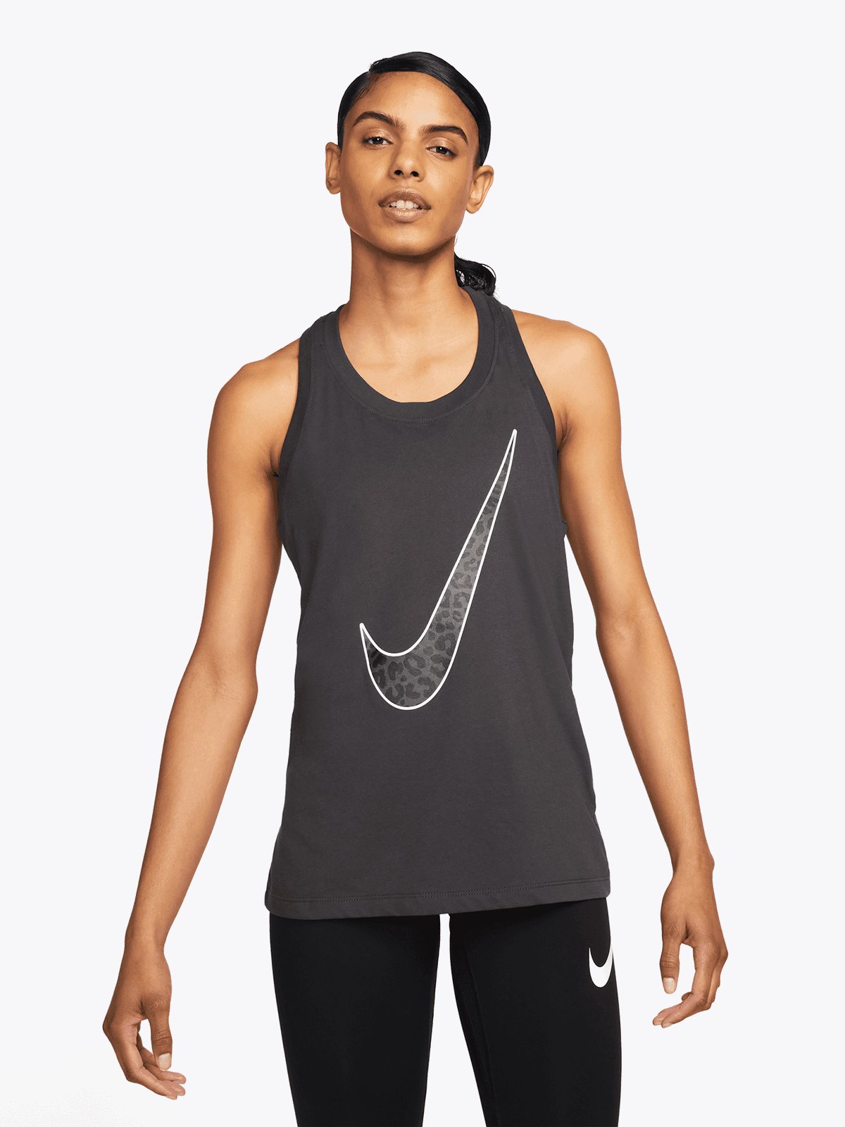 Nike One Dri-Fit Hook Tank Dark Smoke Grey