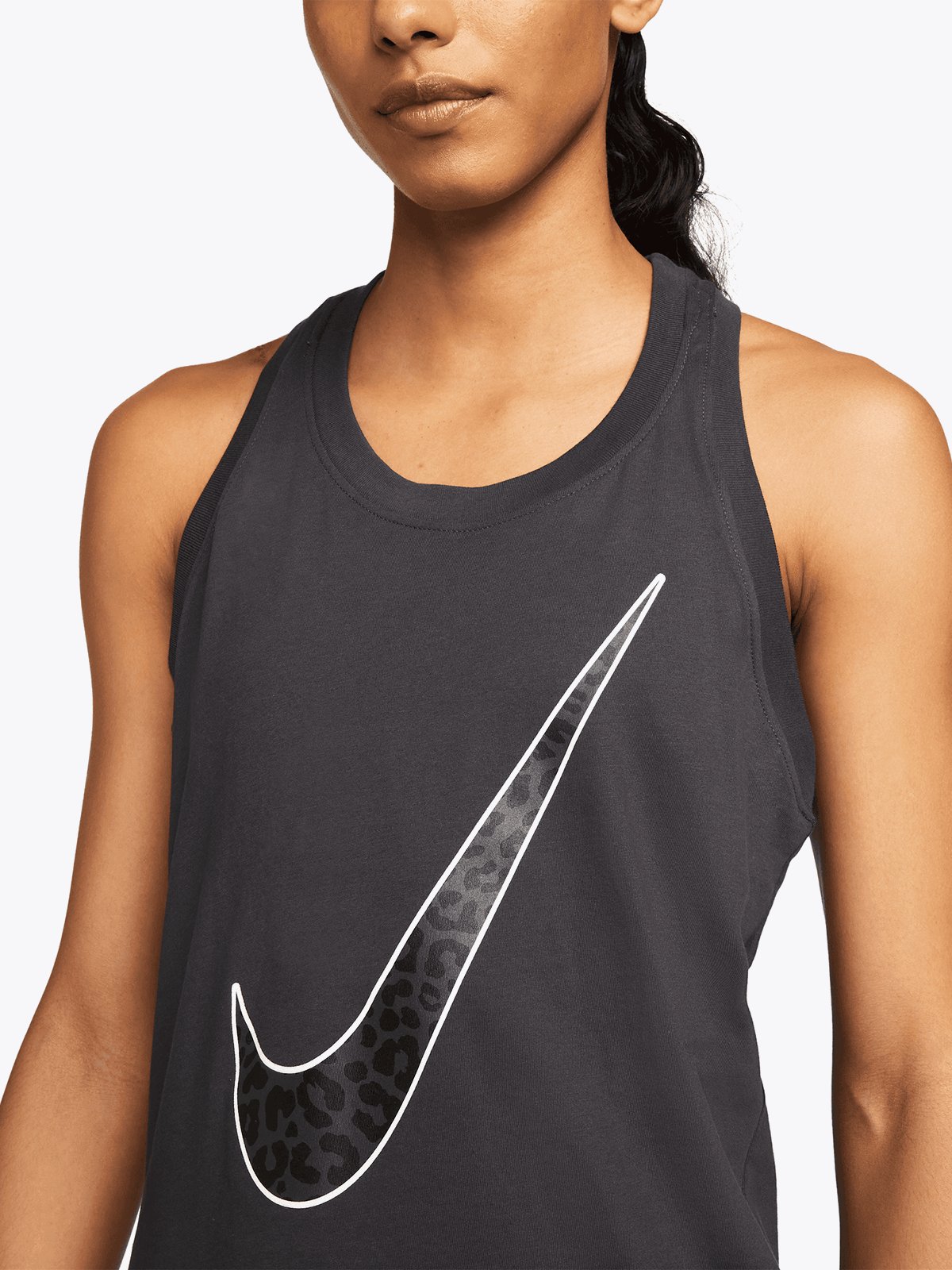 Nike One Dri-Fit Hook Tank Dark Smoke Grey