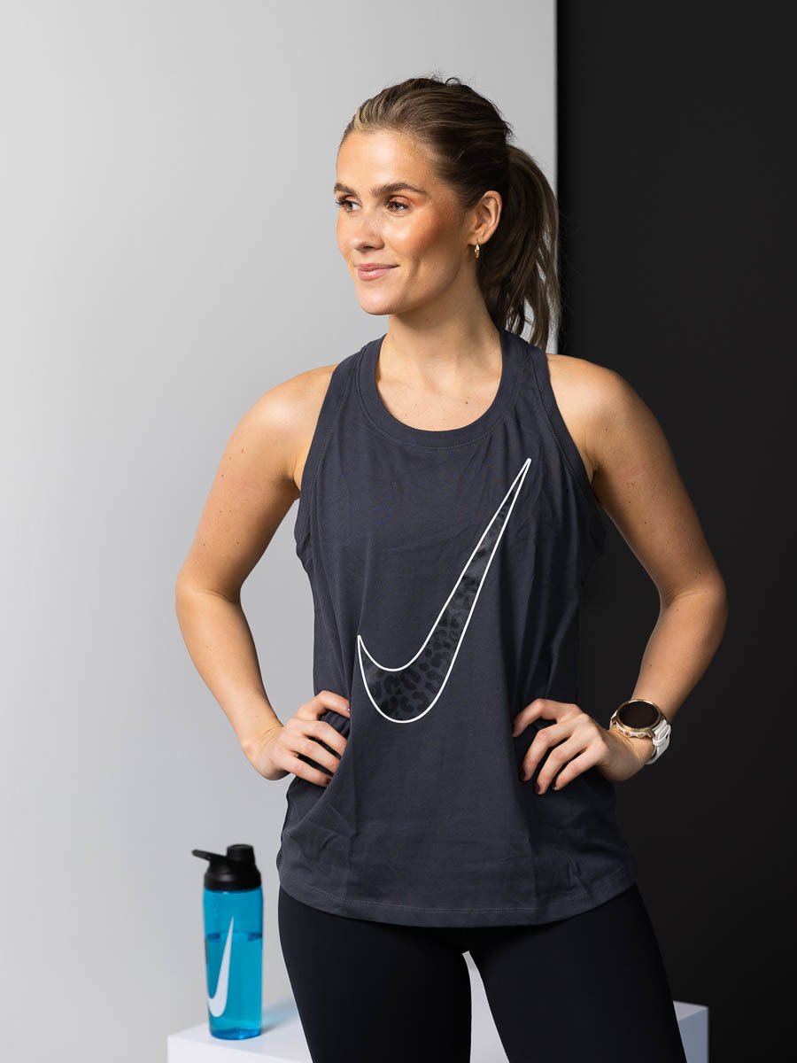 Nike One Dri-Fit Hook Tank Dark Smoke Grey