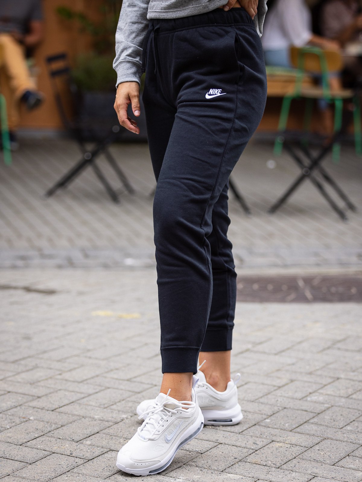 Nike Club Fleece Std Pant Svart/Hvit