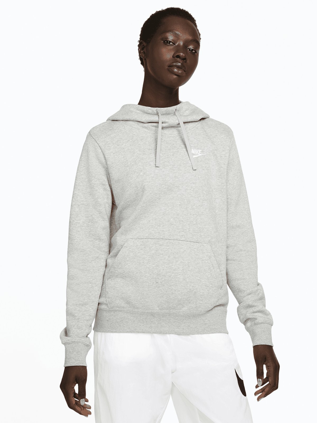 Nike Club Fleece FNL Hoodie Dark Grey Heather/White
