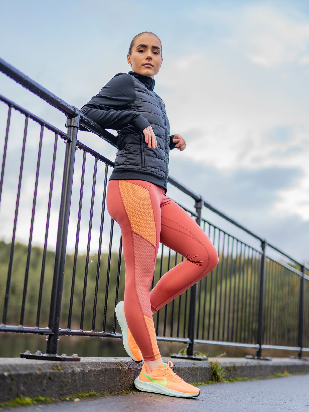 Nike Pro Dri-Fit HR 7/8 Tight Femme Canyon Rust/Orange Trance/Orange Trance