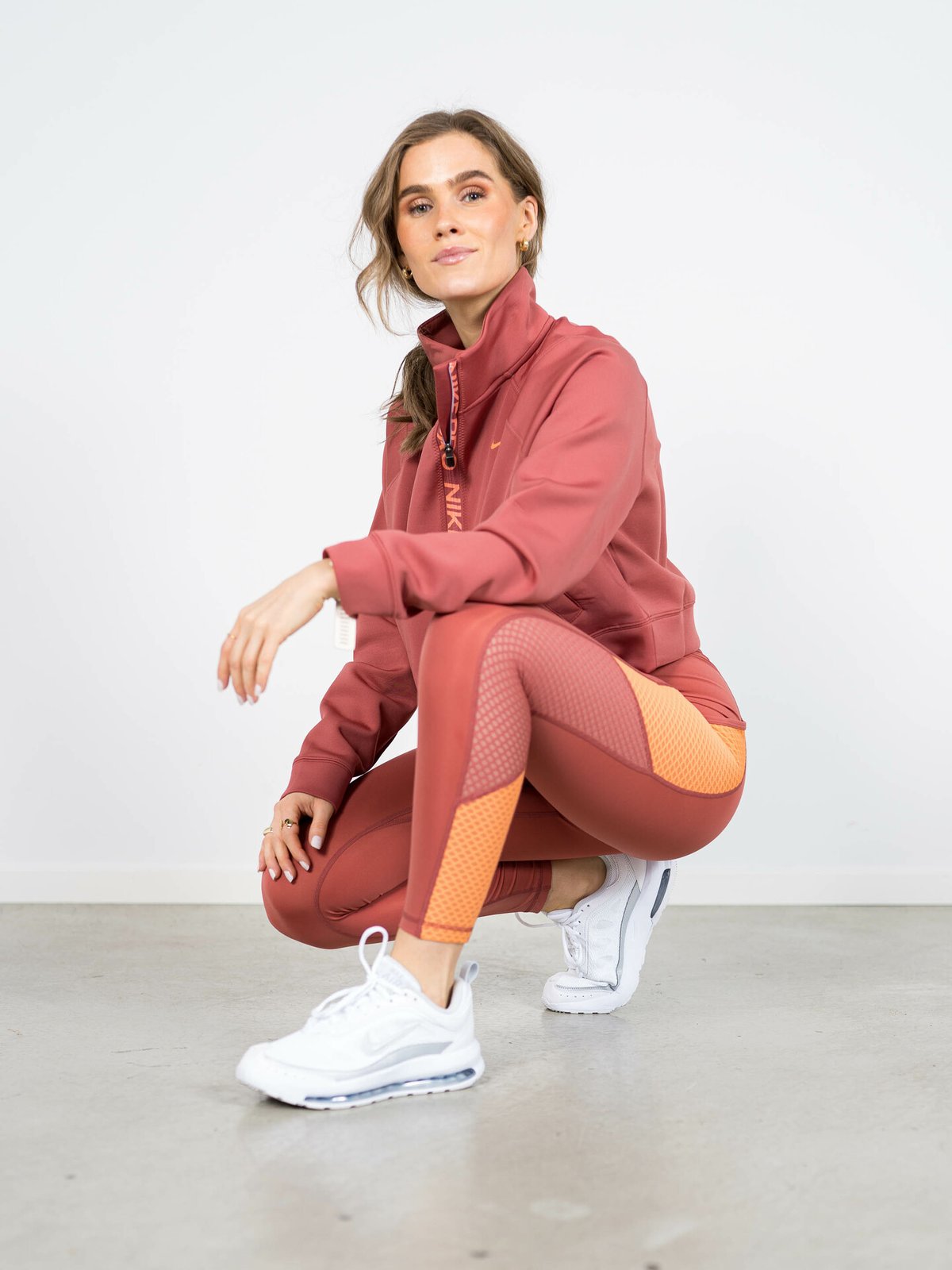 Nike Pro Dri-Fit HR 7/8 Tight Femme Canyon Rust/Orange Trance/Orange Trance
