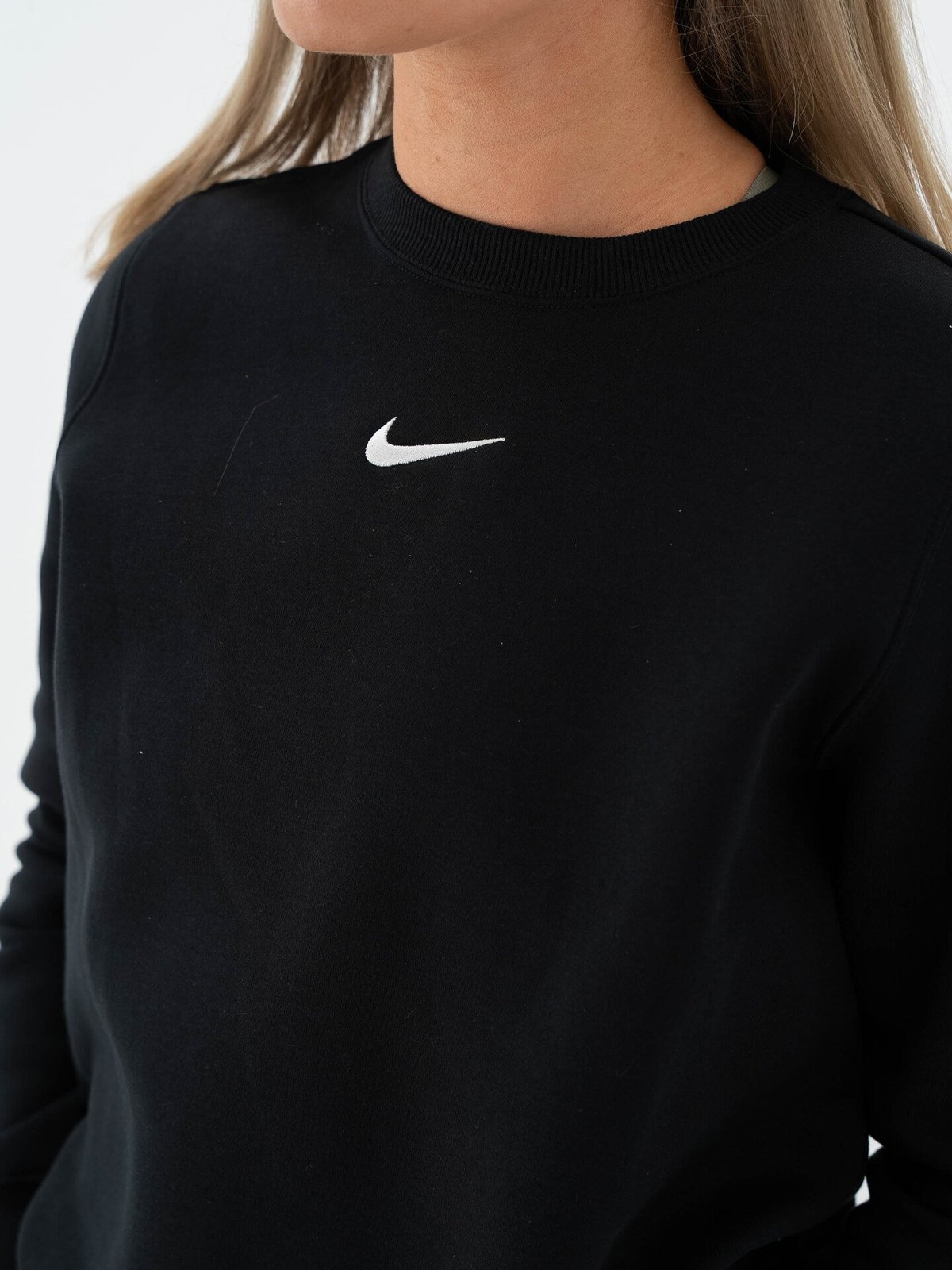 Nike Pheonix Fleece Standard Crew Svart/Sail