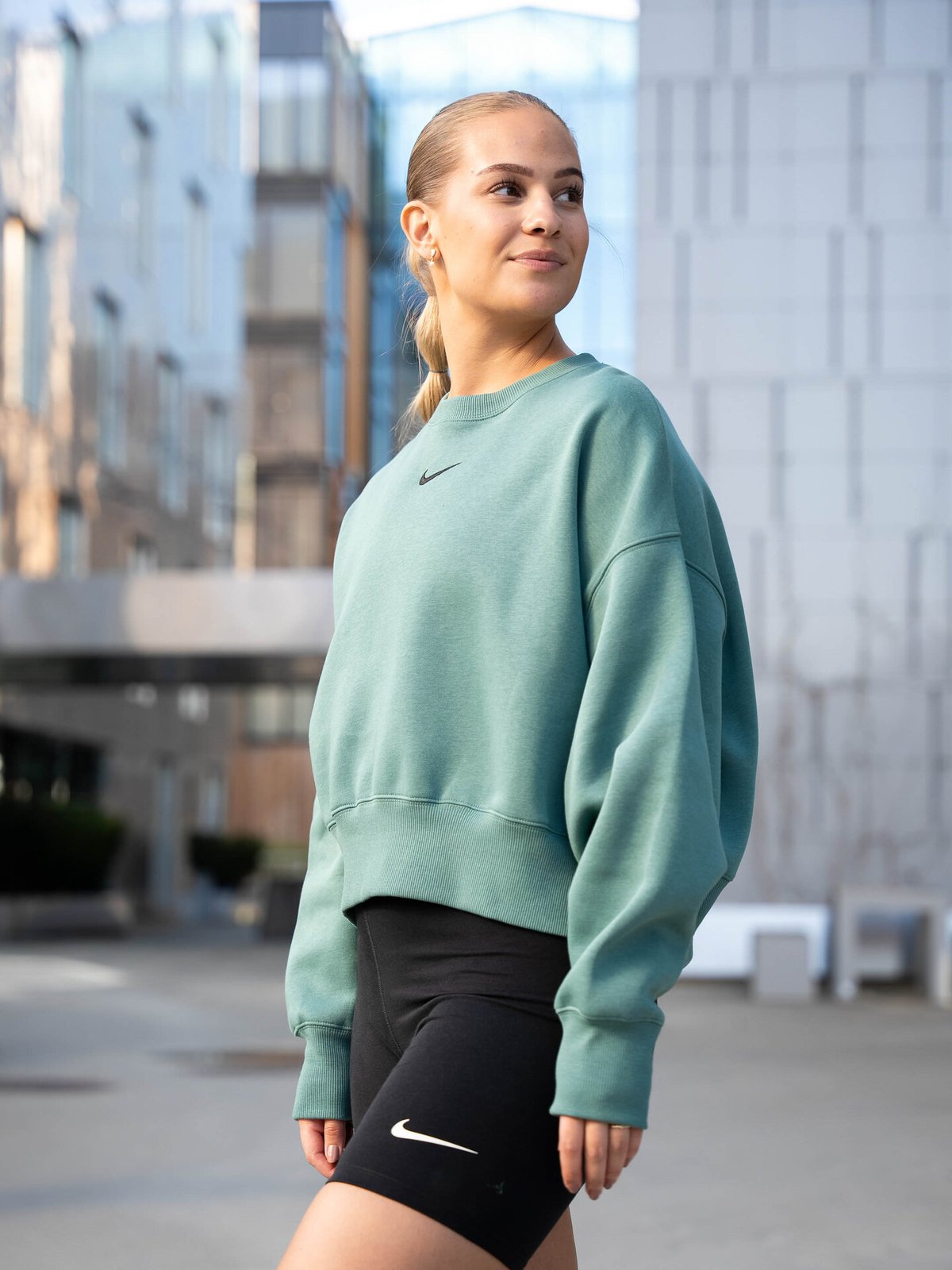Nike Pheonix Fleece Over-Oversized Crew Bicoastal / Black