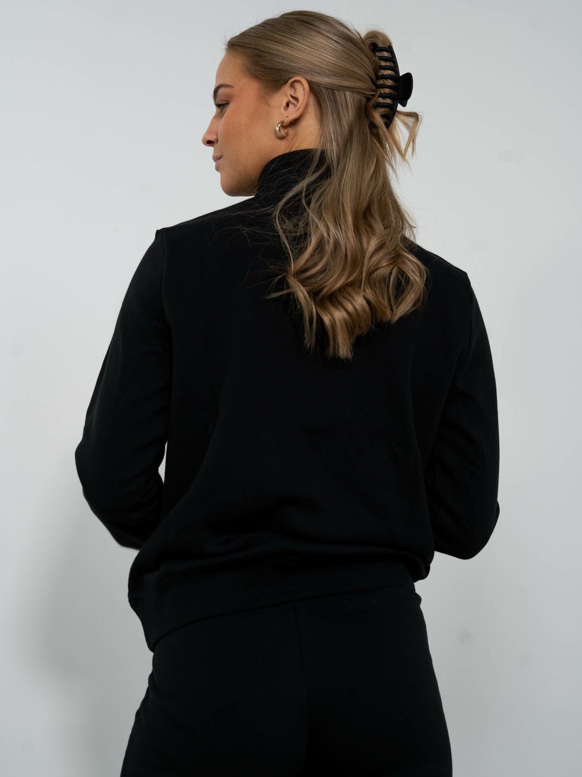 Nike Club Fleece Qz Sweater Black/White