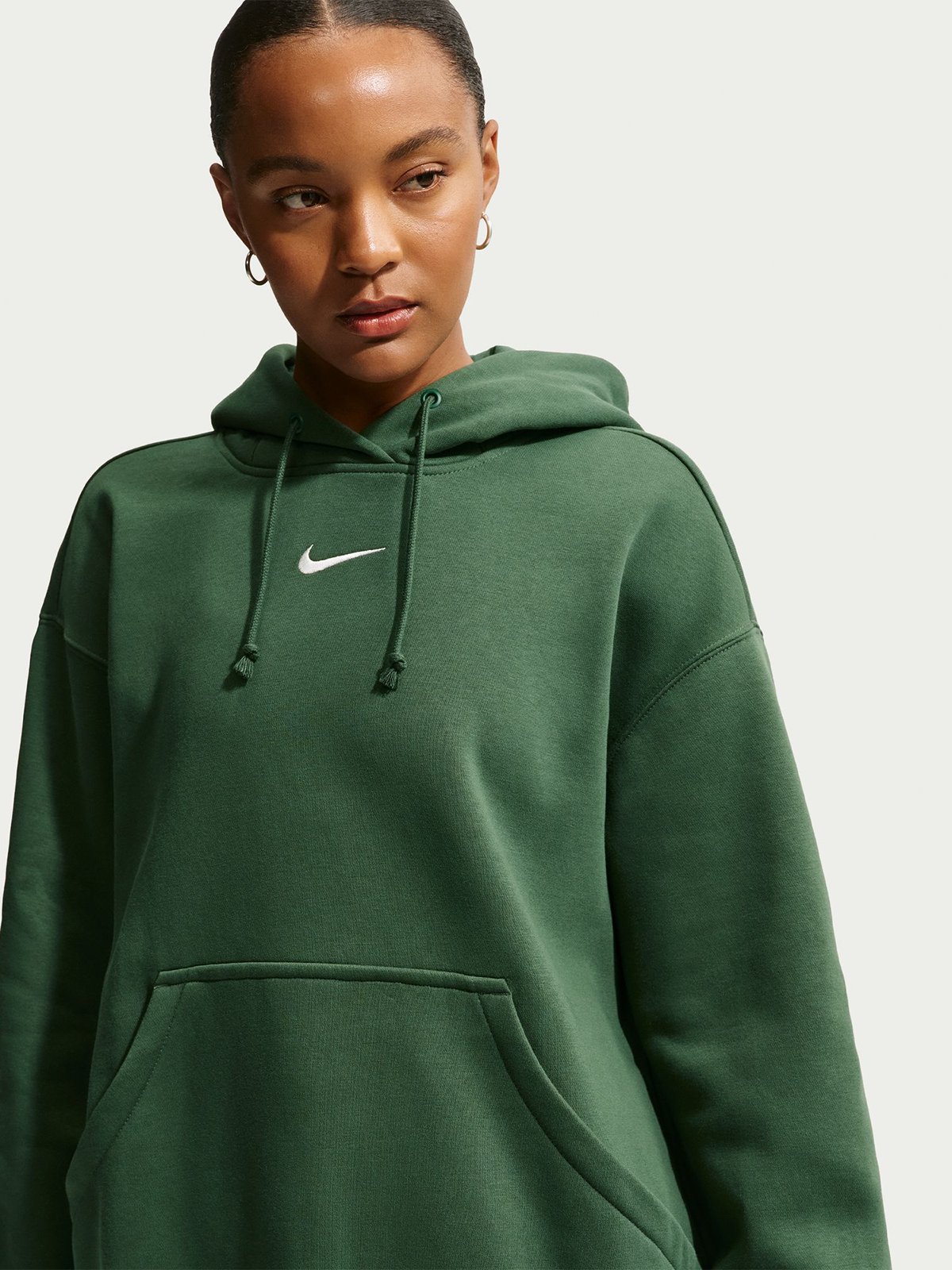 Nike Pheonix Fleece Over-Sized Pullover Hoodie Grønn