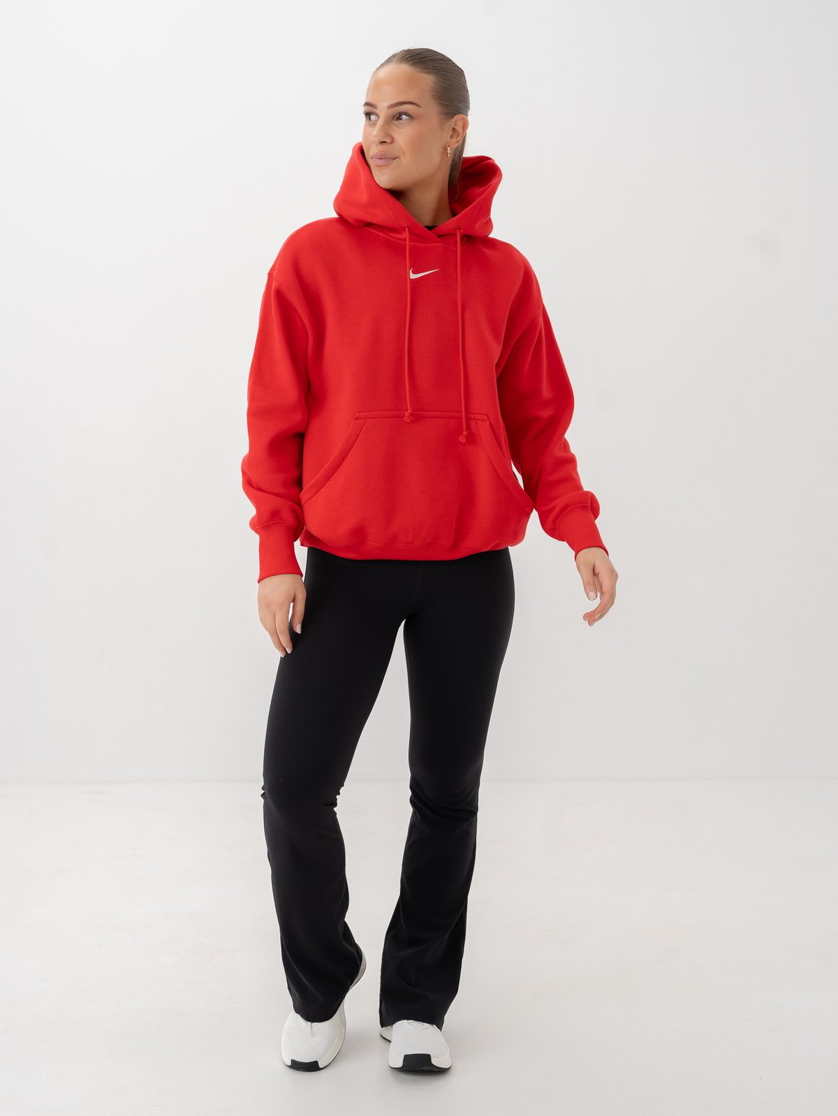 Nike Pheonix Fleece Over-Sized Pullover Hoodie University Red / Sail