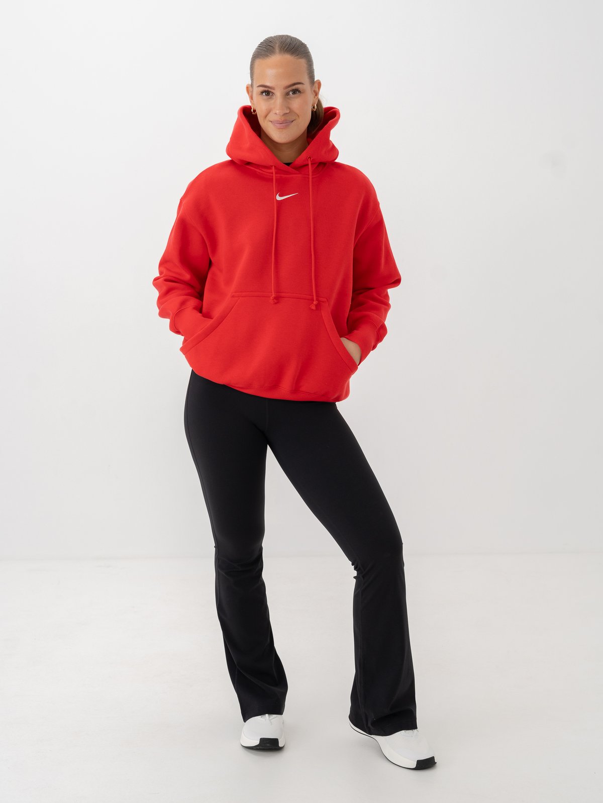 Nike Pheonix Fleece Over-Sized Pullover Hoodie University Red / Sail