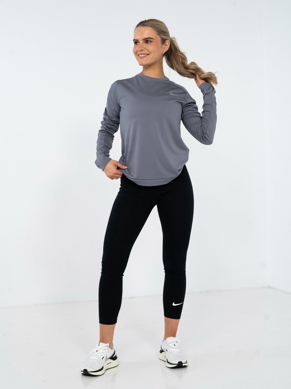 Nike Dri-Fit Pacer Crew Smoke Grey