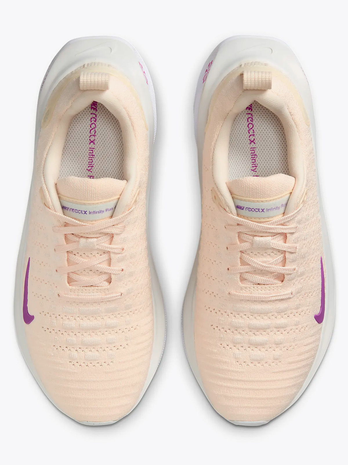 Nike React Infinity Run Flyknit 4 Guava Ice/Photon Dust/Hvit/Vivid Purple