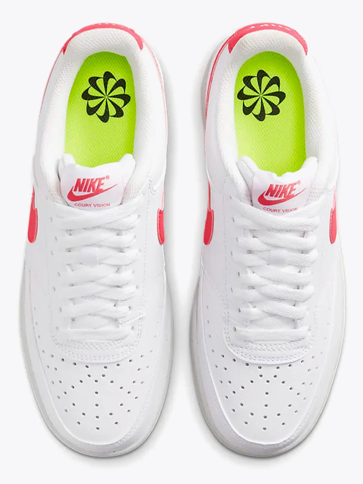 Nike Court Vision Low White / Volt / Black / Sea Coral