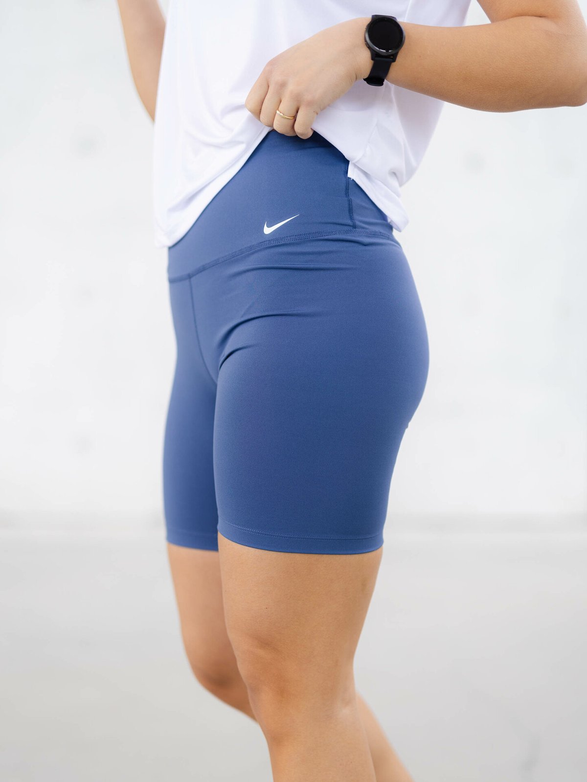 Nike One Dri-Fit High-Rise 7-inch Shorts Blå