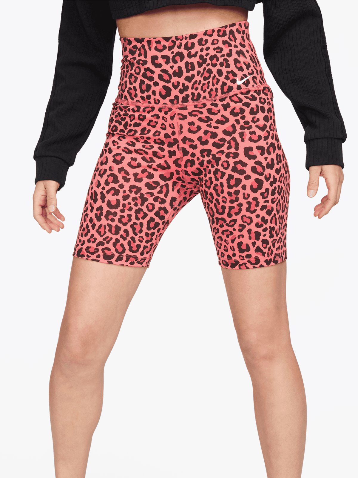 Nike One 7In Leopard Shorts Rosa