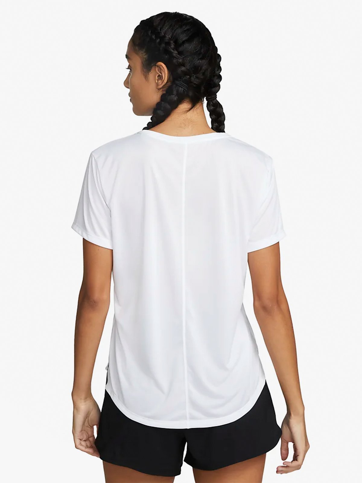 Nike One Dri-Fit Swoosh Hybrid Short Sleeve White