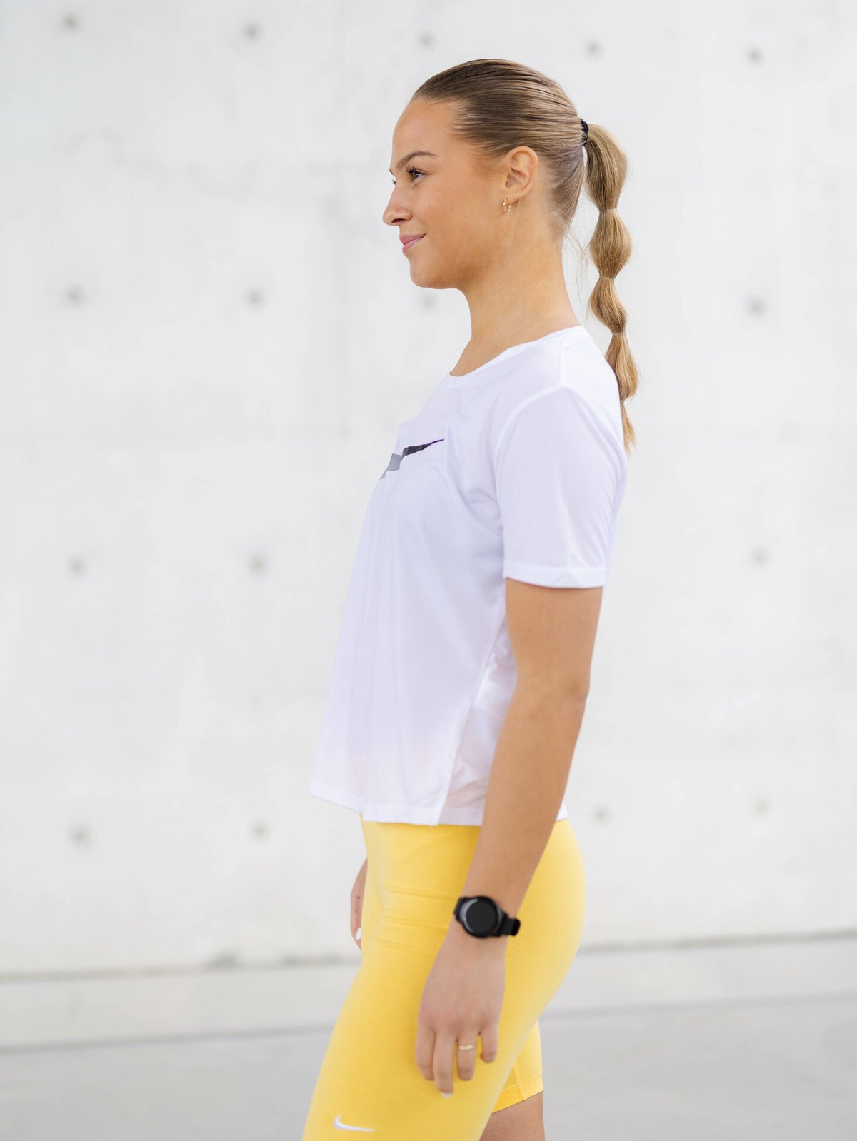 Nike One Dri-Fit Swoosh Hybrid Short Sleeve White