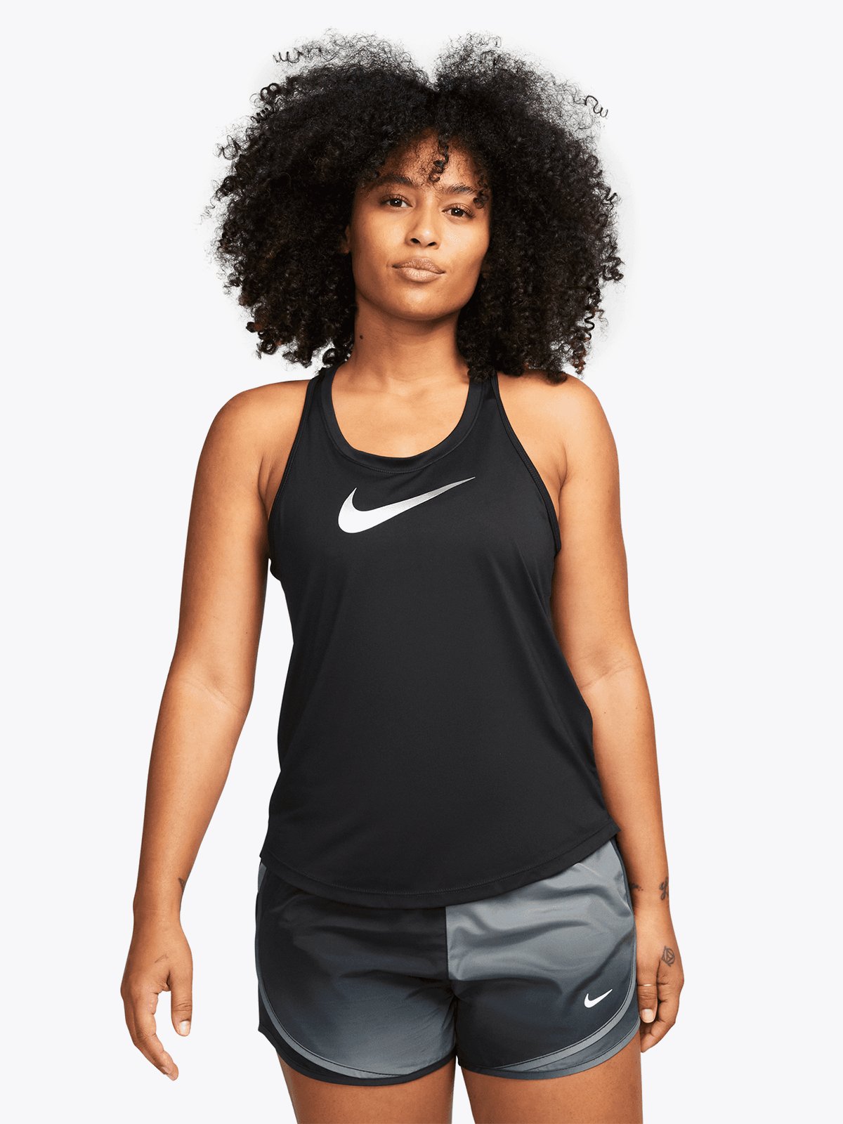 Nike One Dri-Fit Swoosh Hybrid Tank Black