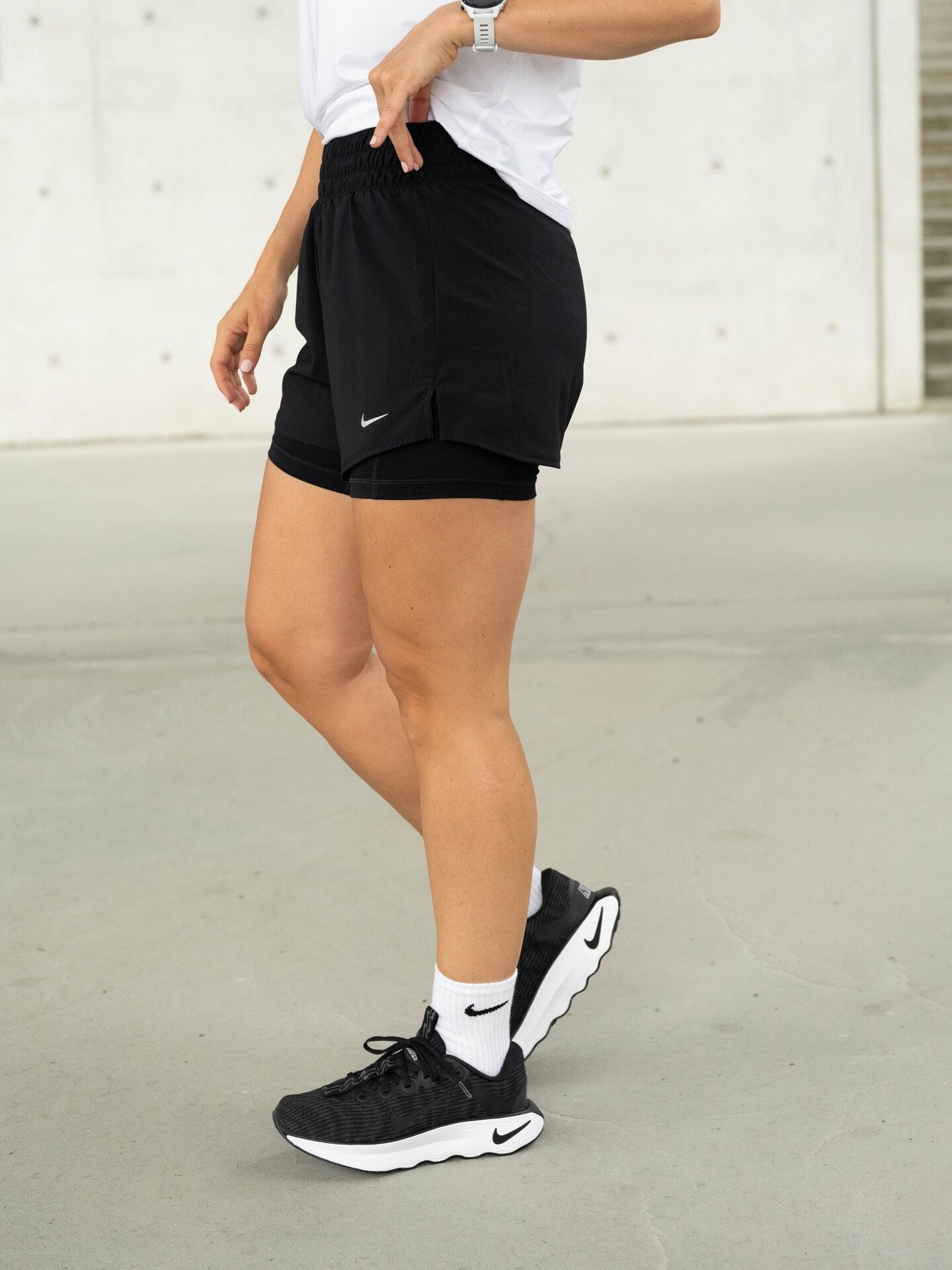 Nike One Dri-Fit High-Rise 2in1 Shorts Black