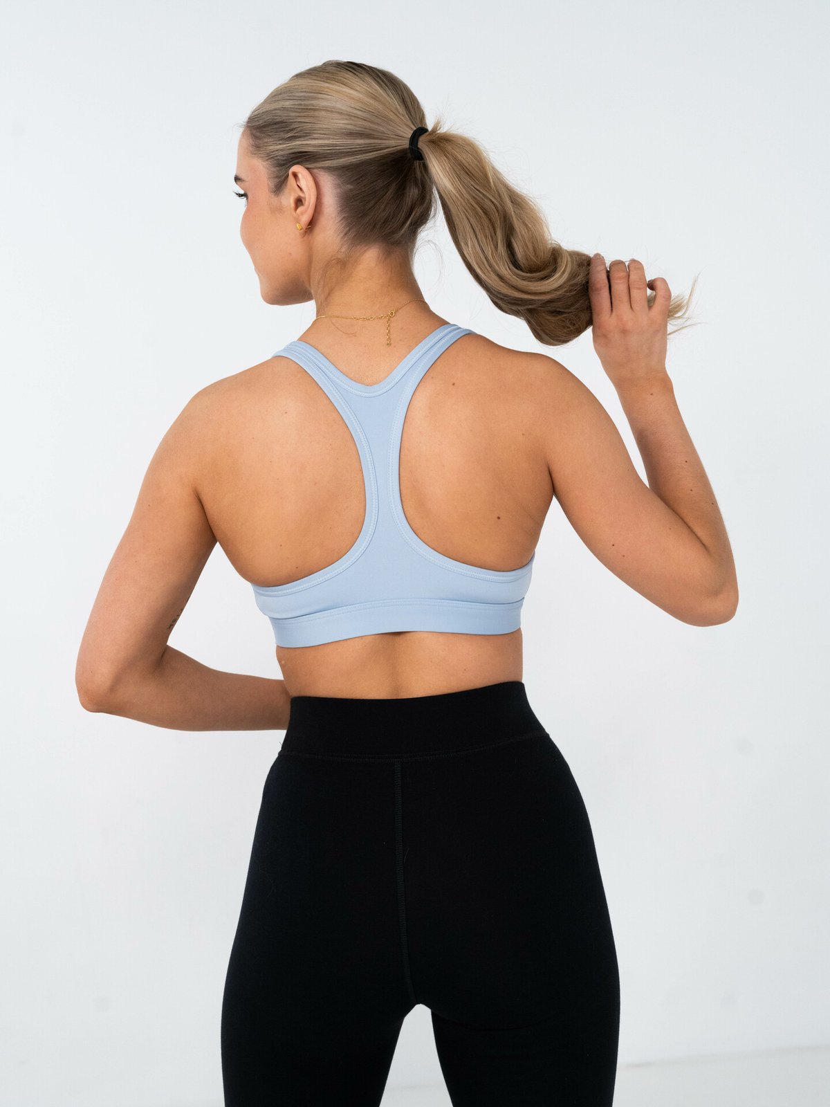 Nike Swoosh Light Support Non-Padded Sports Bra Armory Blue / White
